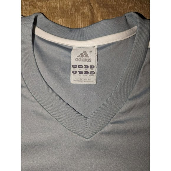 Adidas Men's Gray Short Sleeve Shirt Size XL Climalite Davidson Soccer - Picture 4 of 7